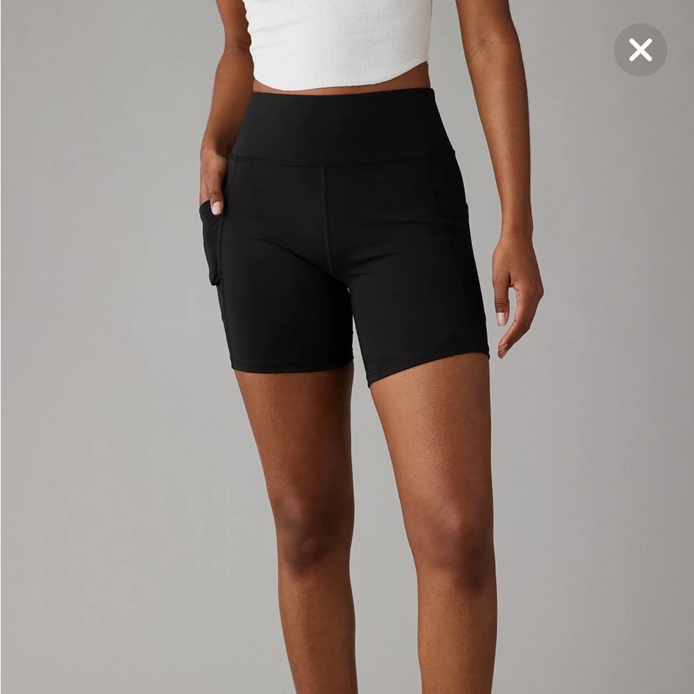 AE 6” Everything Pocket Super High-Waisted Bike Short black